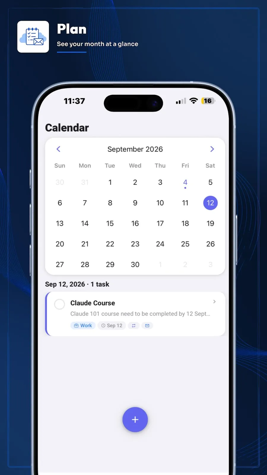 Smart Reminder: Plan calendar